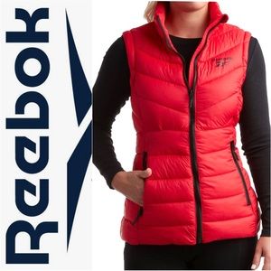 Reebok Glacier Shield Puffer Vest red M NWT